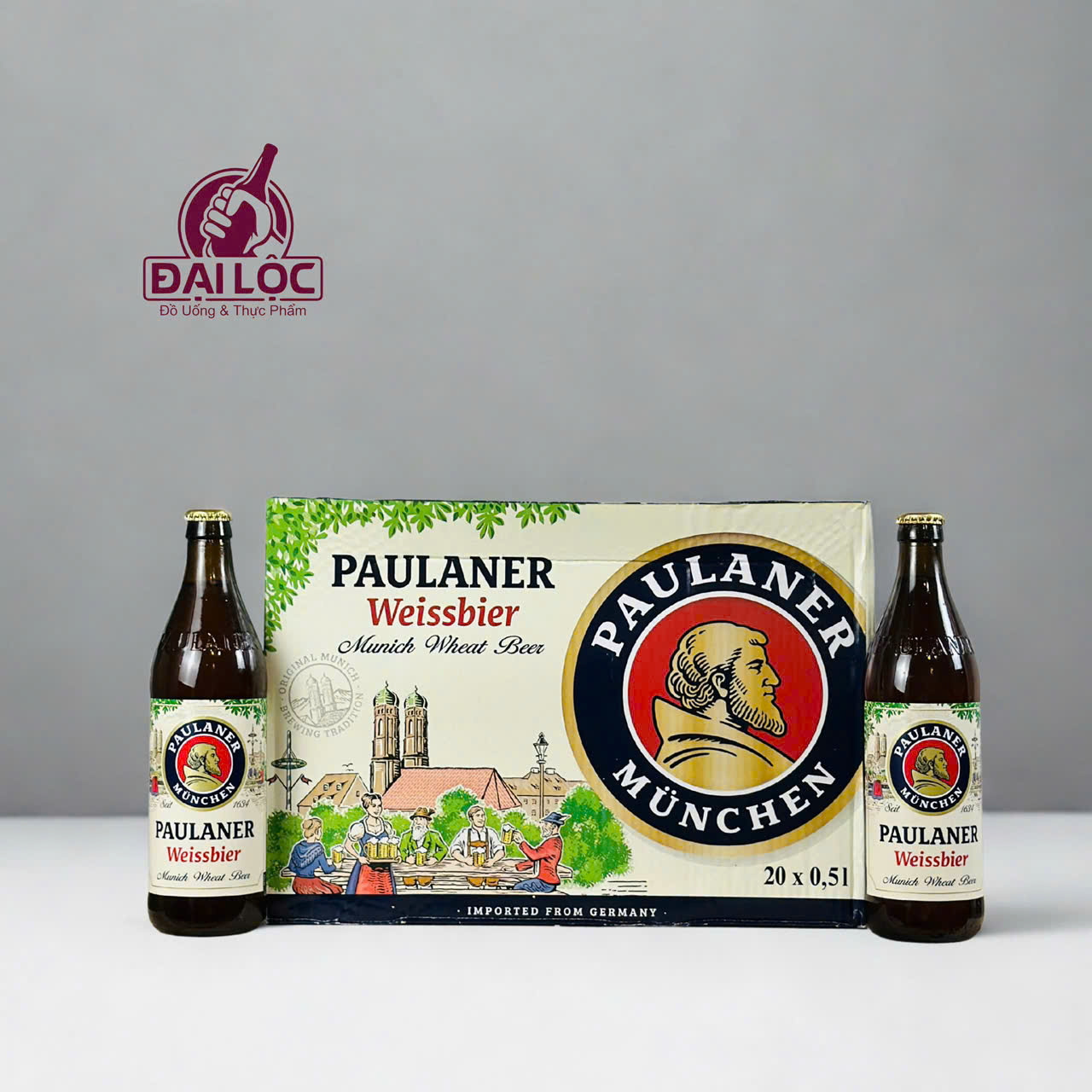 Bia Paulaner Weissbier Chai 500ml - Thùng 20 Chai Nhập Khẩu Đức