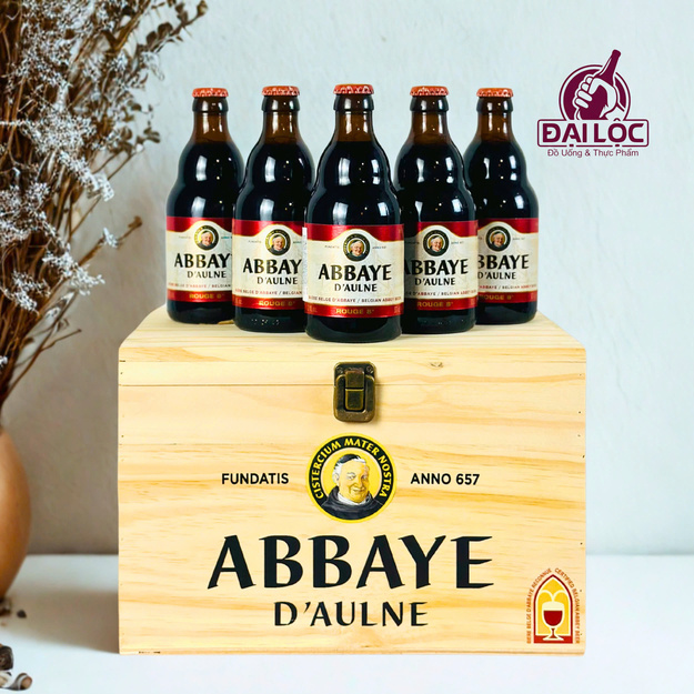 Mua ngay Bia Abbaye d'Aulne Rouge 8% nhập khẩu Bỉ. Quy cách thùng gỗ 12 chai 330ml đẳng cấp. Bia tu viện nâu đỏ đậm đà, hương trái cây chín. Giá tốt nhất!