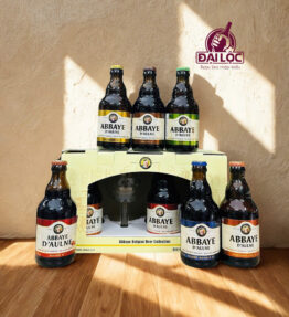 Hộp quà Bia Abbaye d'Aulne Mix 6 vị kèm Ly