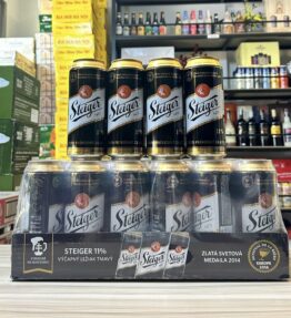 Bia Steiger đen 4,5% Tiệp – thùng 24 lon 500ml