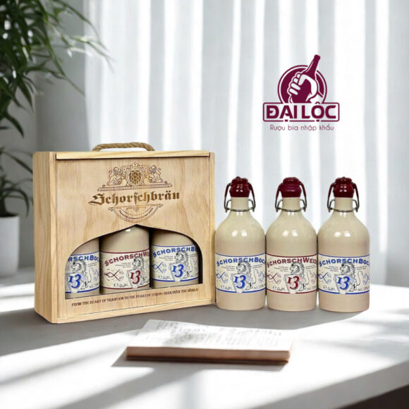 Hộp Quà Bia Sứ SchorschBrau 13% – Hộp 3 Chai 500ml
