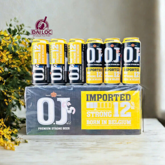 Bia OJ Imported 12% Strong Import – Lon 500ml – Thùng 24 Lon