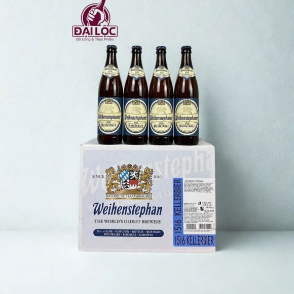 Bia Weihenstephaner Kellerbier 4.8% thùng 20 chai 500ml Bia Đức Đại Lộc