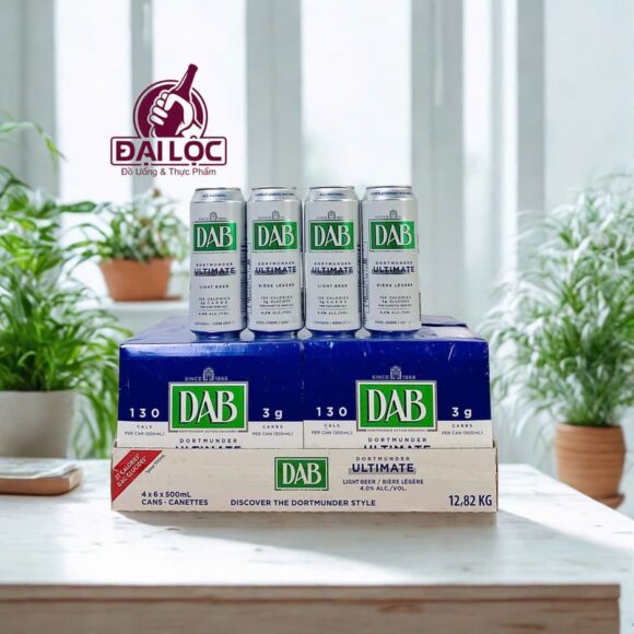 Bia DAB Ultimate 4% (Thùng 24 Lon 500ml) – Light Lager Đức Cho Lối Sống Hiện Đại