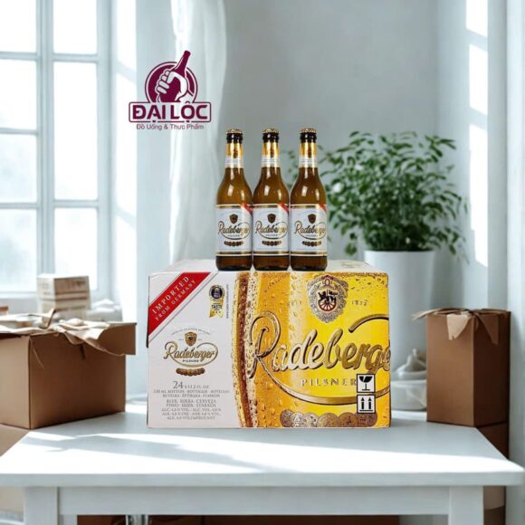 Bia Radeberger Pilsner chai 4.8% (Thùng 24 Chai 330ml) – Bia Pilsner Hoàng Gia Đức