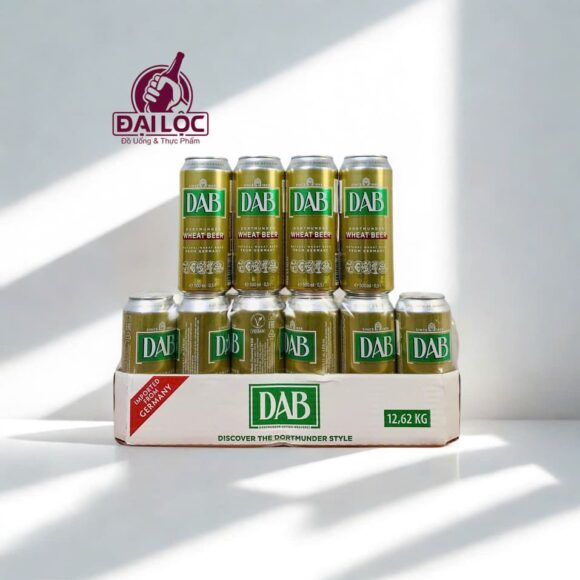 Bia DAB Wheat Beer 4.8% (Thùng 24 Lon 500ml) – Hương Vị Lúa Mì Đức Tươi Mát
