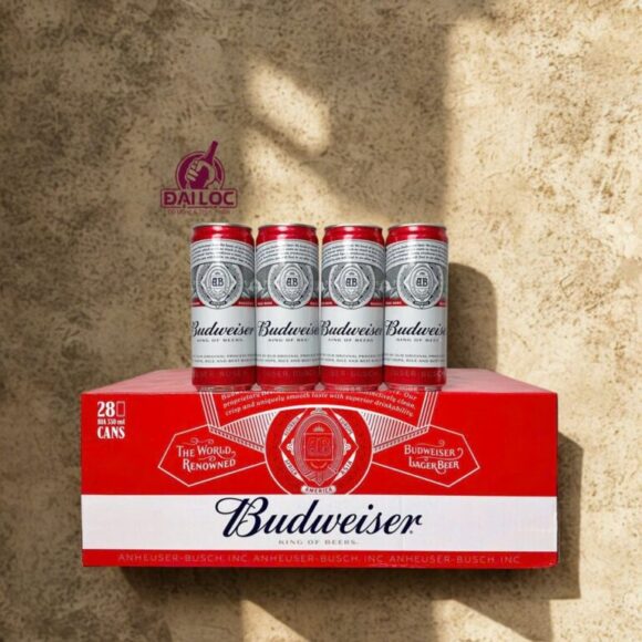 Budweiser 28 lon 330ml 5% sản xuất tại Việt Nam