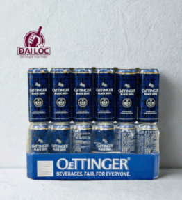 Bia Oettinger Black đen 4,9% Đức – thùng 24 lon 500ml