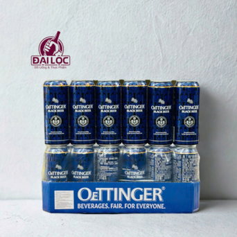 Bia Oettinger Black đen 4,9% Đức – thùng 24 lon 500ml