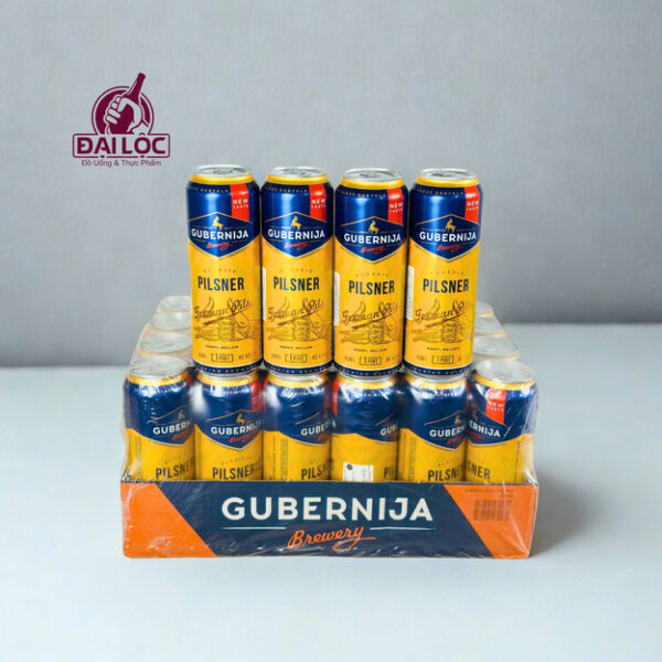 Bia Litva Gubernija Pilsner 5% - Lon 568ml - Thùng 24 Lon