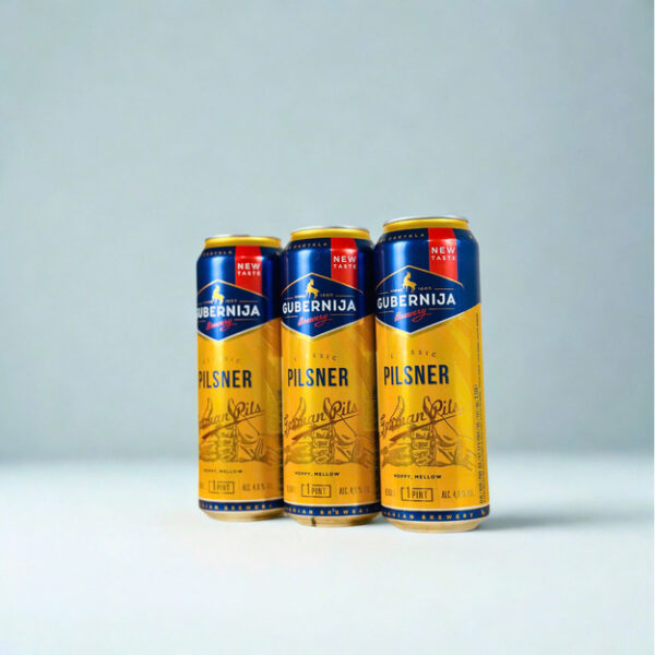 Bia Litva Gubernija Pilsner 5% - Lon 568ml - Thùng 24 Lon