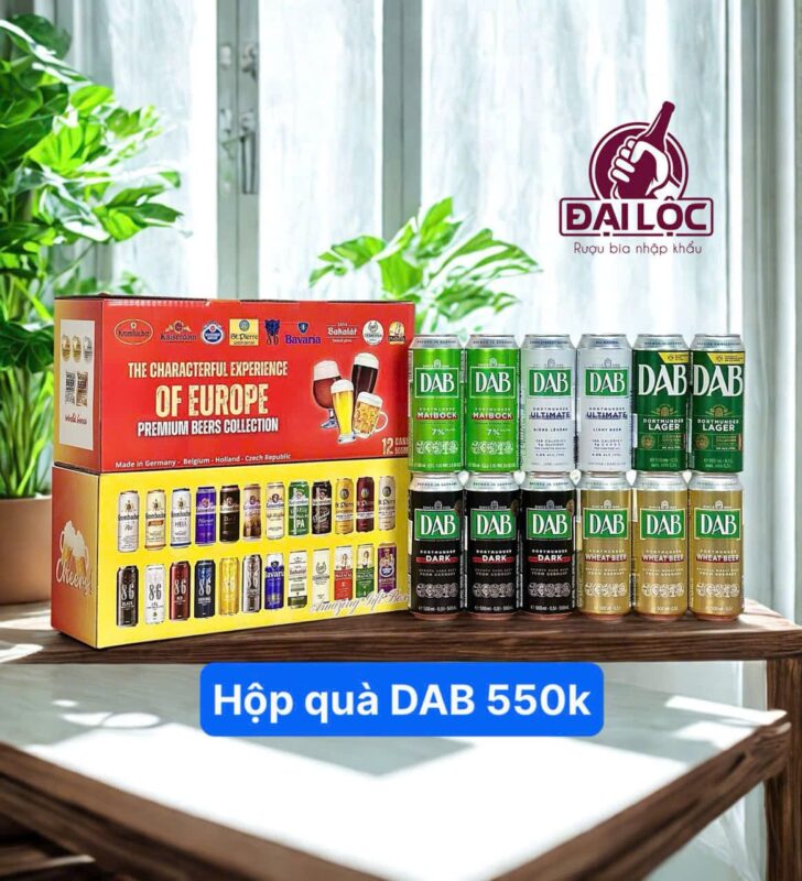 Hộp Quà Bia Đức DAB 12 lon – Món quà tinh tế cho mọi dịp đặc biệt!