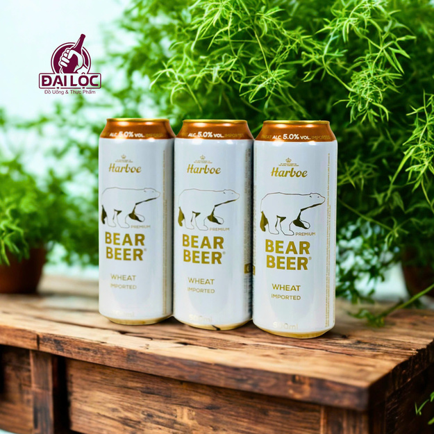 Bear Beer Wheat 5% (Bia Gấu Trắng) Lon 500ml