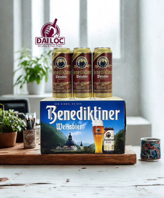 Bia Benediktiner Weissbier Dunkel 5,4% - Thùng 12 Lon 500ml Bia Benediktiner Weissbier Dunkel Thùng 12 Lon 500ml – Tinh Hoa Bia Đức