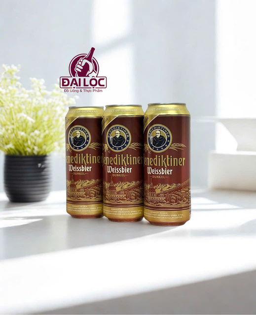 Bia Benediktiner Weissbier Dunkel Lon 500ml – Tinh Hoa Bia Đức