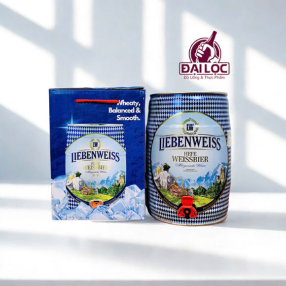 Bia Lieben Weisse 5 Lít 5% – Dòng bia tương tự Bia Arcobrau Weissbier Hell 5 lít