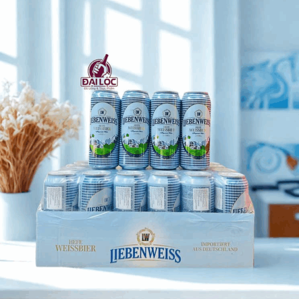 Phiên bản thay thế cho Bia Lieben Weisse 5 lít là quy cách 24 lon 500ml
