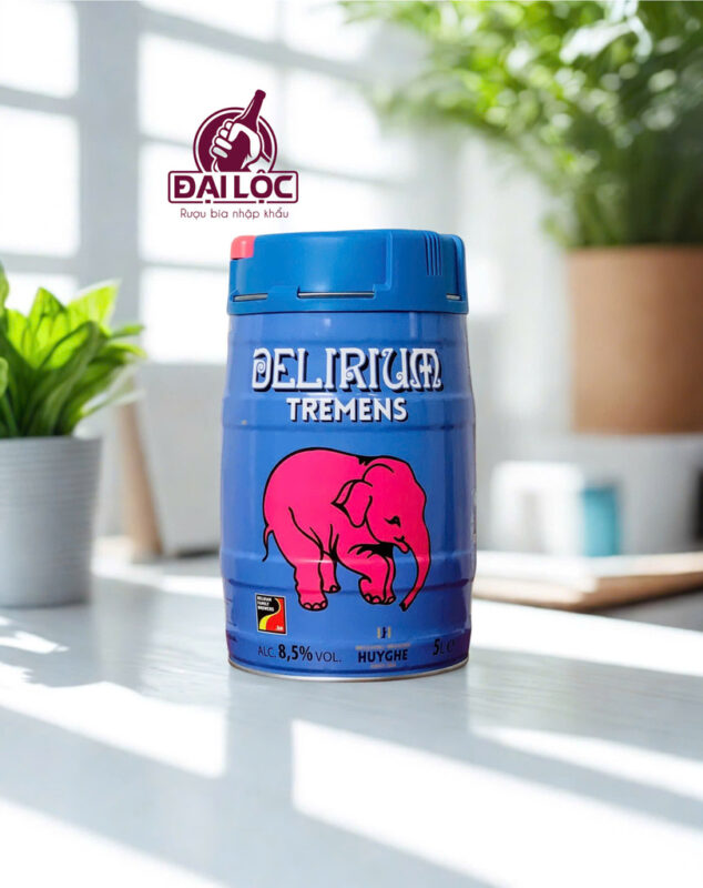 Bia Delirium Tremens 5 Lít 8,5% - Bom Bia Voi Hồng Đẳng Cấp