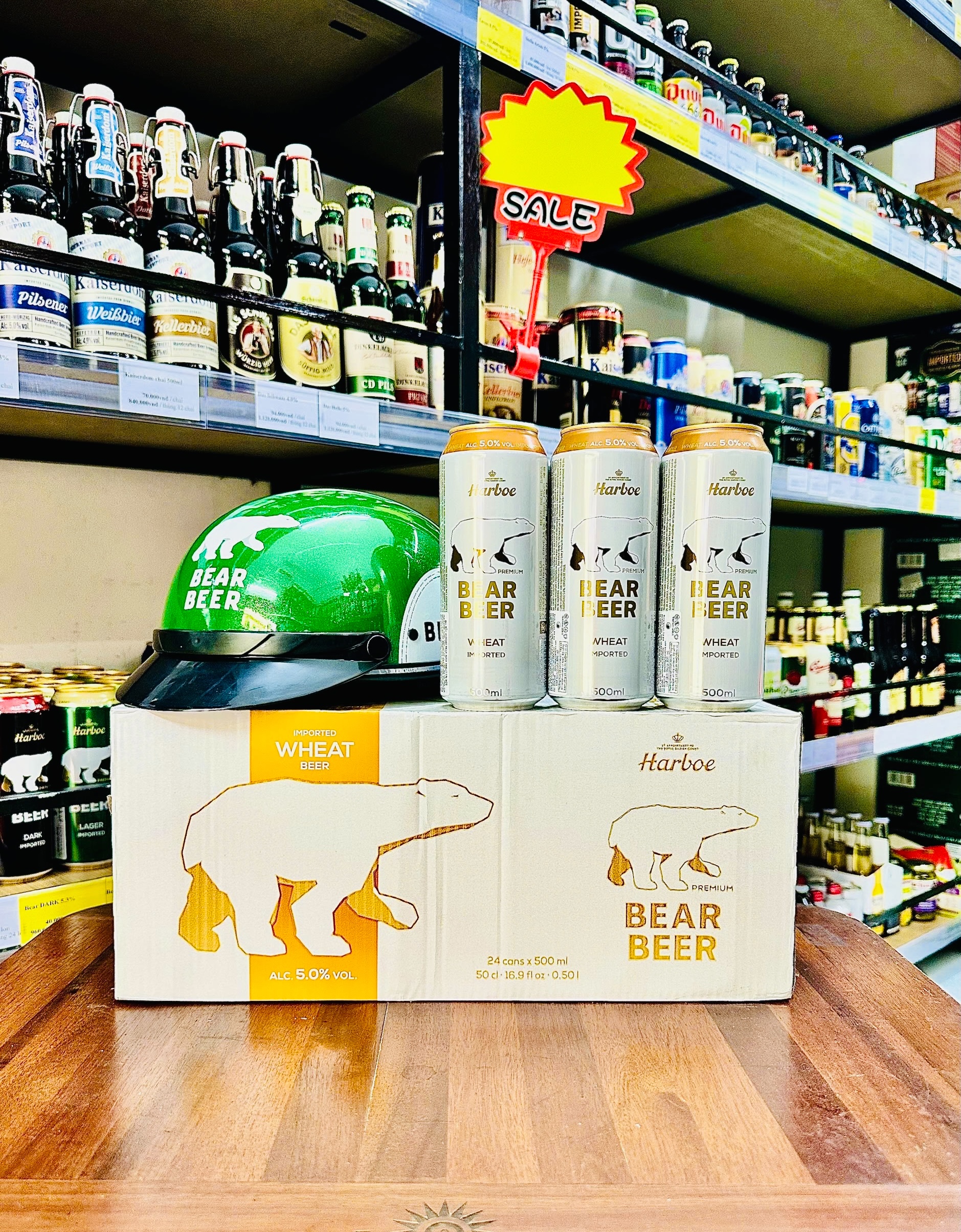 Bia Gấu Bear Beer Wheat - Tặng Nón Bảo Hiểm