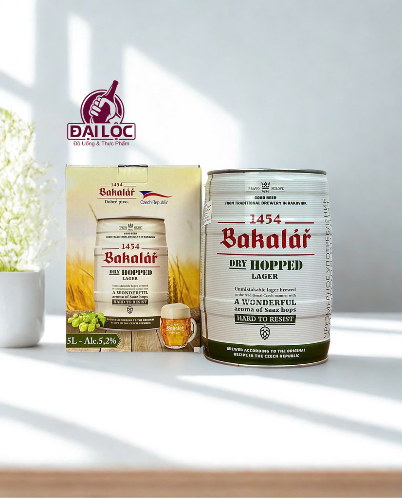 Bia Bakalar Dry Hop Lager 5 Lít – Bom Bia Tiệp Thượng Hạng