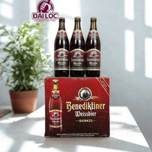 Bia Benediktiner Weissbier Dunkel 5,4% nhập khẩu Đức – Thùng 12 chai 500ml