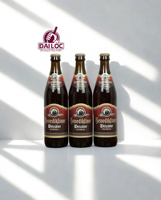 Bia Benediktiner Weissbier Dunkel 5,4% chai 500ml