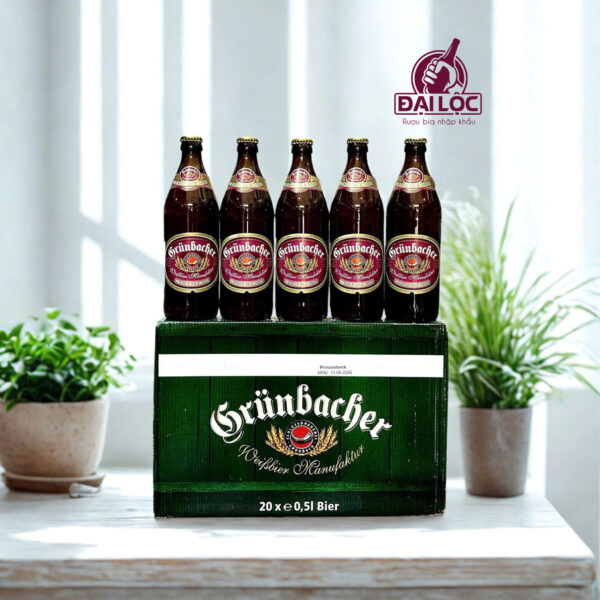 Bia lúa mì Đức Grunbacher Prinzen Bock Weisse 7% – Thùng 20 chai 500ml