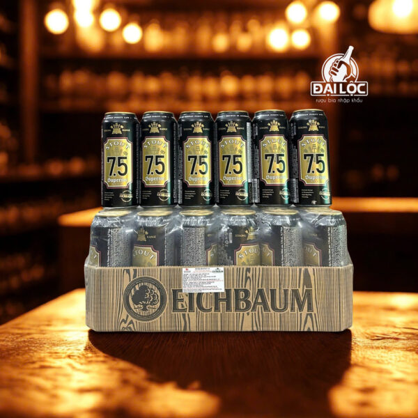 Bia đen Eichbaum Extra Stout Superior 7.5% – Thùng 24 lon 500ml