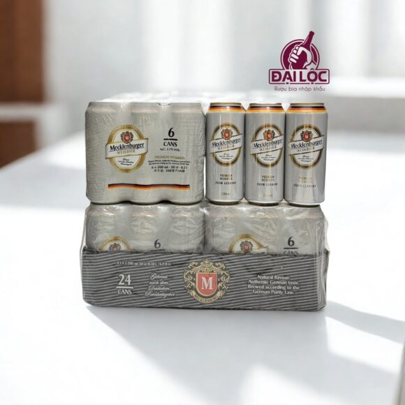 Bia lúa mì Mecklenburger Weissbier 5.1% - Thùng 24 lon 500ml