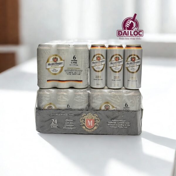 Bia lúa mì Mecklenburger Weissbier 5.1% - Thùng 24 lon 500ml