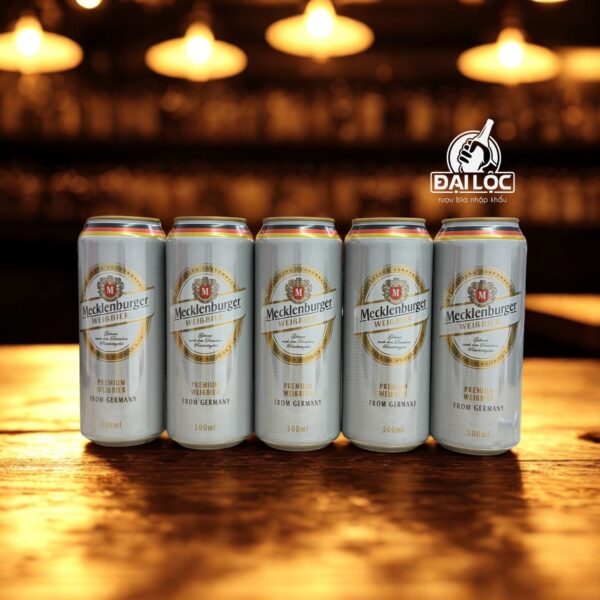Bia lúa mì Mecklenburger Weissbier 5.1% - Thùng 24 lon 500ml