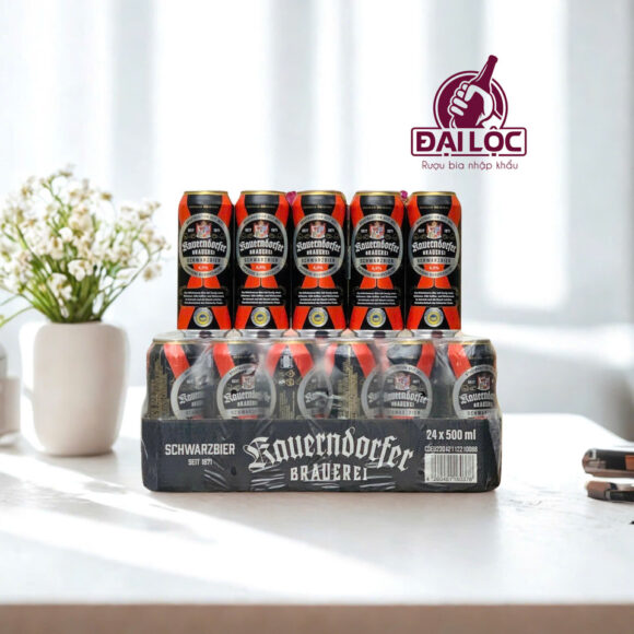 Bia Đức Kauerndorfer Schwarzbier 4,9% – Thùng 24 Lon 500ml