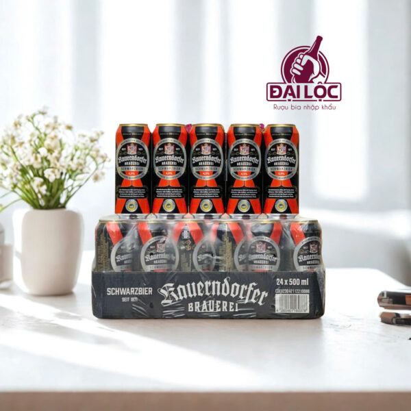 Bia Đức Kauerndorfer Schwarzbier 4,9% – Thùng 24 Lon 500ml