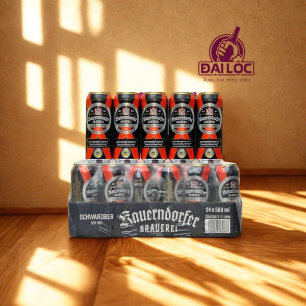 Bia Đức Kauerndorfer Schwarzbier 4,9% – Thùng 24 Lon 500ml