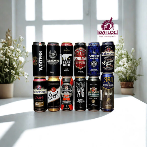 Một số mẫu bia đen nhập khẩu Đức tại Shop Đồ Uống Đại Lộc 39 Hoa Cúc Phú Nhuận