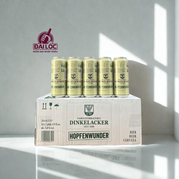 Bia Đức Dinkelacker Hopfenwunder 5% - Thùng 24 Lon 500ml