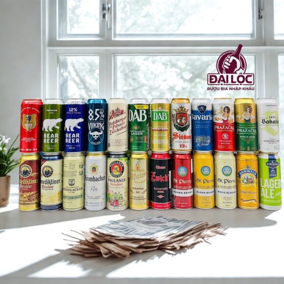 Mix 24 Loại Bia Nhập Khẩu Châu Âu Cao Cấp - Thùng 24 Lon 500ml