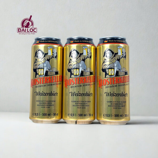 Bia Klosterkeller Weizenbier 5,4% - Thùng 24 Lon 500ml