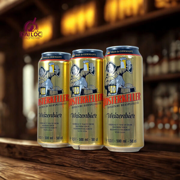Bia Klosterkeller Weizenbier 5,4% - Thùng 24 Lon 500ml