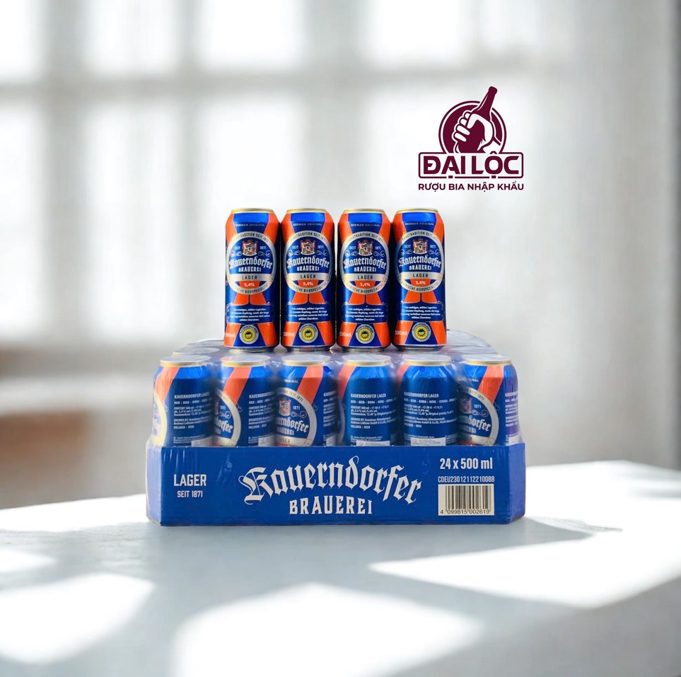 Bia Kauerndorfer Lager 5,4% - Thùng 24 Lon 500ml