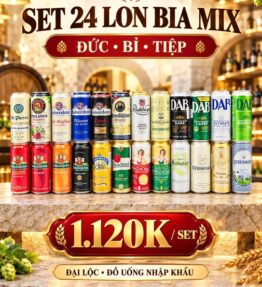 Mix 24 Loại Bia Nhập Khẩu Châu Âu Cao Cấp - Thùng 24 Lon 500ml