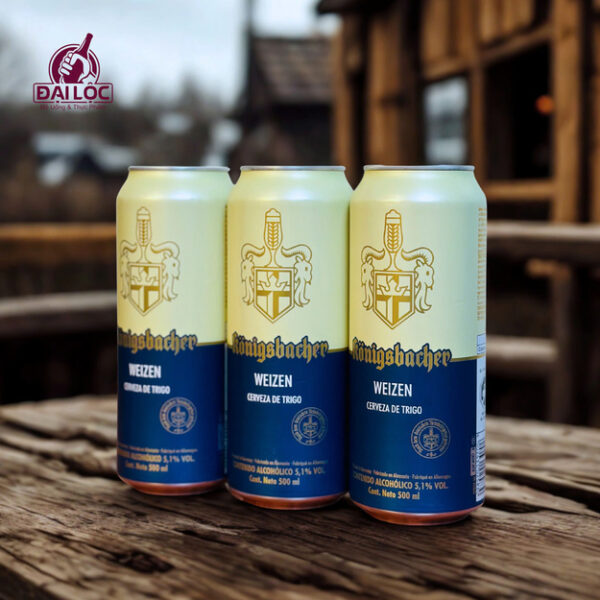 Bia Königsbacher Weizen 5,1% - Thùng 24 Lon 500ml