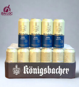 Bia Königsbacher Weizen 5,1% - Thùng 24 Lon 500ml