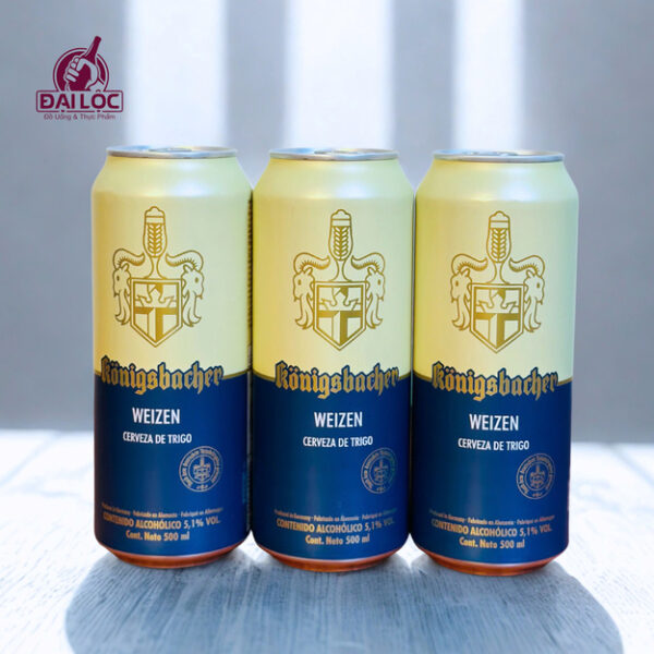 Bia Königsbacher Weizen 5,1% - Thùng 24 Lon 500ml