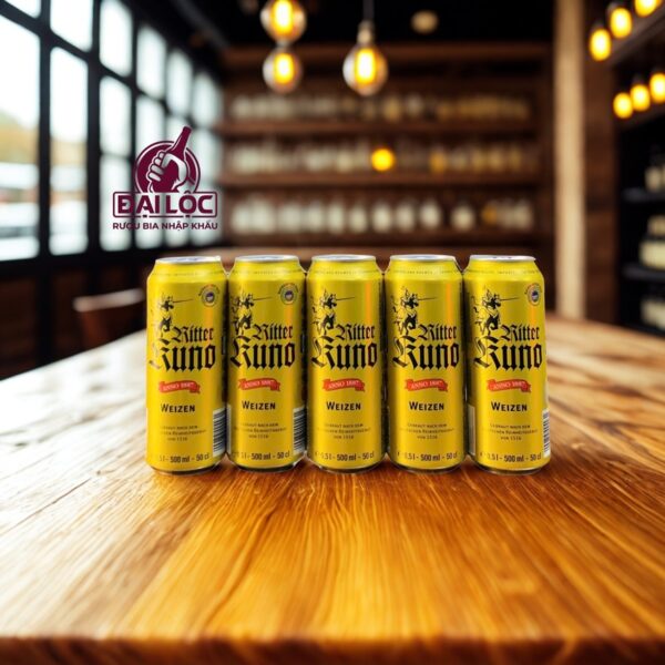 Bia Ritter Kuno Weizen 5,4% - Thùng 24 Lon 500ml