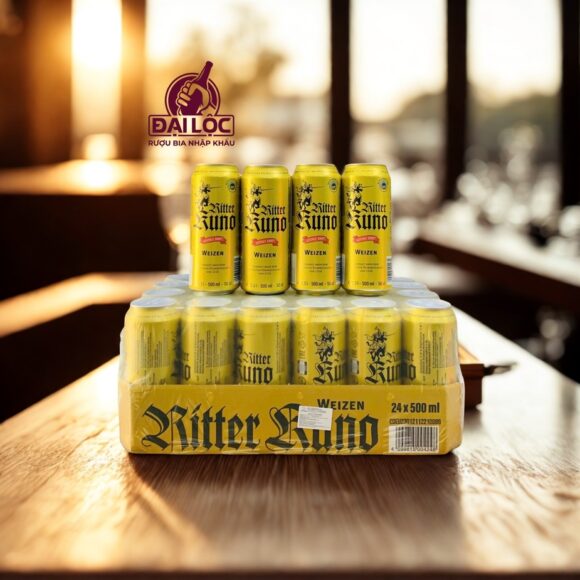 Bia Ritter Kuno Weizen 5,4% - Thùng 24 Lon 500ml