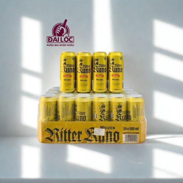 Bia Ritter Kuno Weizen 5,4% - Thùng 24 Lon 500ml