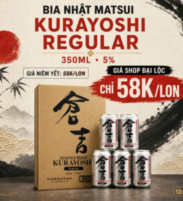 Bia Nhật Matsui Kurayoshi 5% - Thùng 24 Lon 350ml