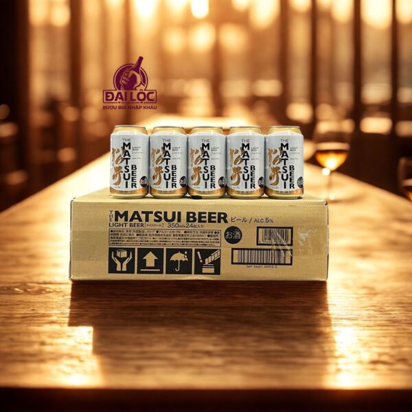 Bia Nhật Matsui Light 5% - Thùng 24 Lon 350ml