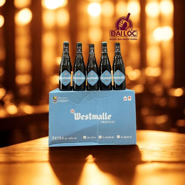 Bia Trappist Westmalle Extra - Thùng 24 Chai 330ml
